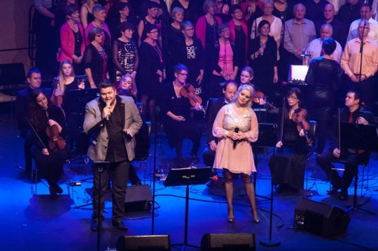 Matti Matt og Heiða Ólafs beittu röddum sínum vel á tónleikunum